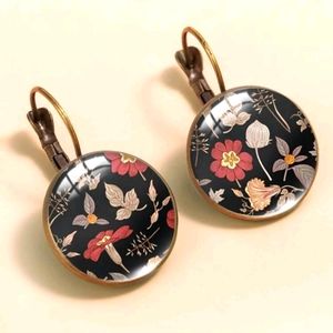 Floral Round Earrings